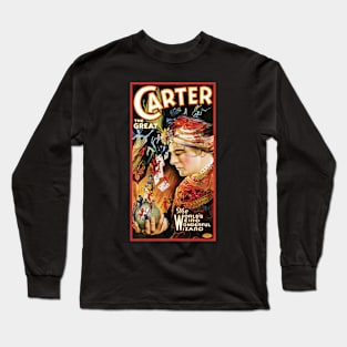 Vintage Magic Poster Art, Carter the Great Long Sleeve T-Shirt